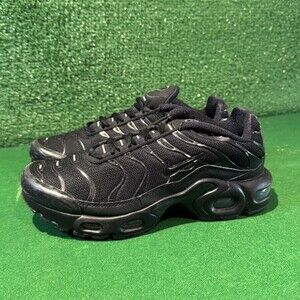 Youth Nike Air Max Plus Black Athletic Running Shoe CD0609-001 Size 5Y 6.5 Women